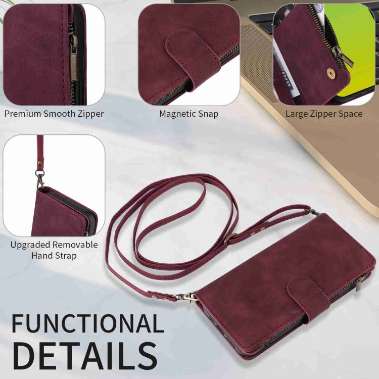 Crossbody Multi-card Slot Wallet Zipper Leather Phone Case