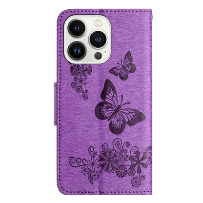 Butterfly Embossed Flip Leather Phone Case, For iPhone 15 Pro, For iPhone 15 Plus, For iPhone 15