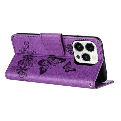 Butterfly Embossed Flip Leather Phone Case, For iPhone 15 Pro, For iPhone 15 Plus, For iPhone 15