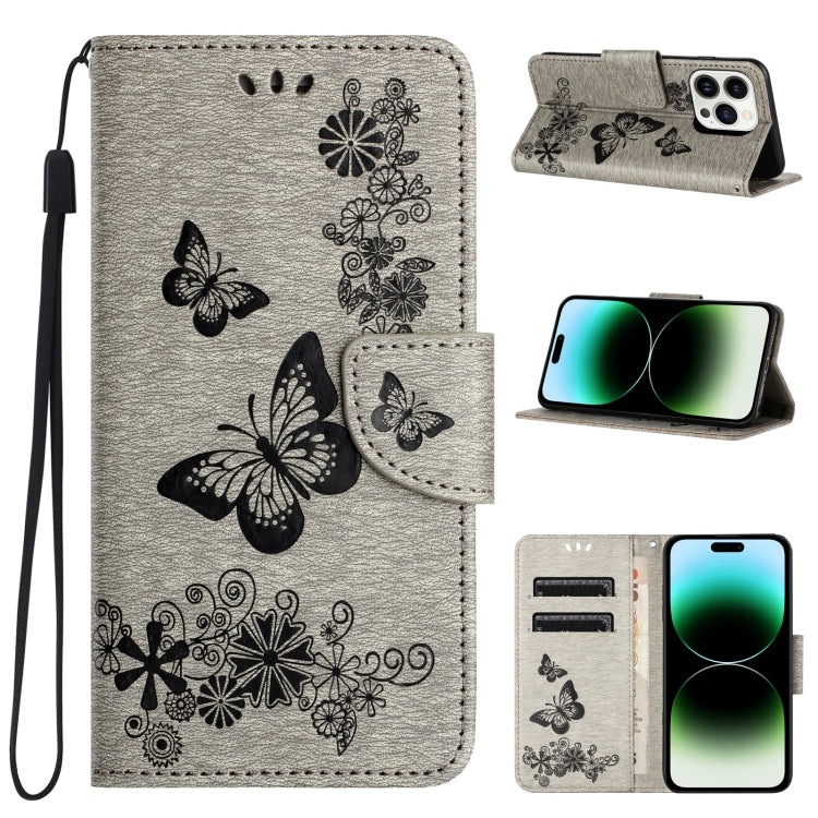 Butterfly Embossed Flip Leather Phone Case, For iPhone 15 Pro, For iPhone 15 Plus, For iPhone 15