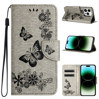 Butterfly Embossed Flip Leather Phone Case, For iPhone 15 Pro, For iPhone 15 Plus, For iPhone 15