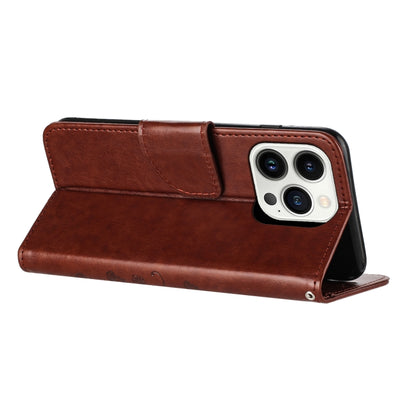 Butterfly Flower Pattern Flip Leather Phone Case, For iPhone 15 Pro, For iPhone 15 Plus, For iPhone 15