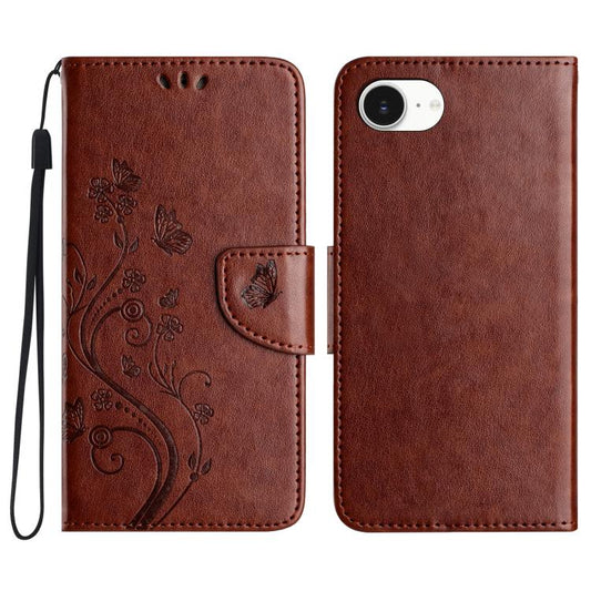 Butterfly Flower Pattern Flip Leather Phone Case, For iPhone 16e, For iPhone 16 Pro Max, For iPhone 16 Pro, For iPhone 16 Plus, For iPhone 16, For iPhone 15 Pro Max