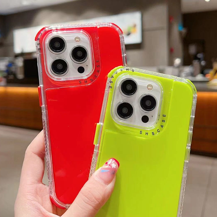 Dreamland 3 in 1 Solid Color Transparent Frame PC + TPU Phone Case, For iPhone 15 Plus, For iPhone 15
