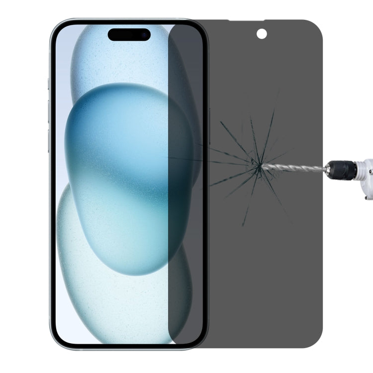 High Transparency Full Cover Anti-spy Tempered Glass Film, For iPhone 15 Pro Max / 15 Plus, For iPhone 15 Pro / 15