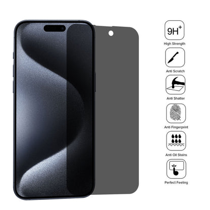 25pcs High Transparency Full Cover Anti-spy Tempered Glass Film, For iPhone 15 Pro Max / 15 Plus, For iPhone 15 Pro / 15