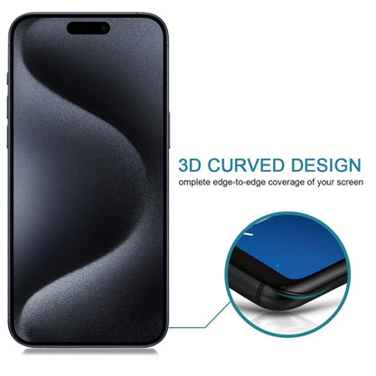 25pcs High Transparency Full Cover Anti-spy Tempered Glass Film, For iPhone 15 Pro Max / 15 Plus, For iPhone 15 Pro / 15