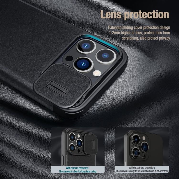 NILLKIN QIN Series Pro Plain Leather Phone Case, For iPhone 15 Pro Max, For iPhone 15 Pro, For iPhone 15 Plus, For iPhone 15