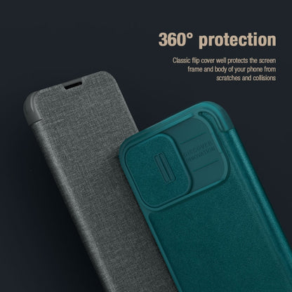 NILLKIN QIN Series Pro Plain Leather Phone Case, For iPhone 15 Pro Max, For iPhone 15 Pro, For iPhone 15 Plus, For iPhone 15
