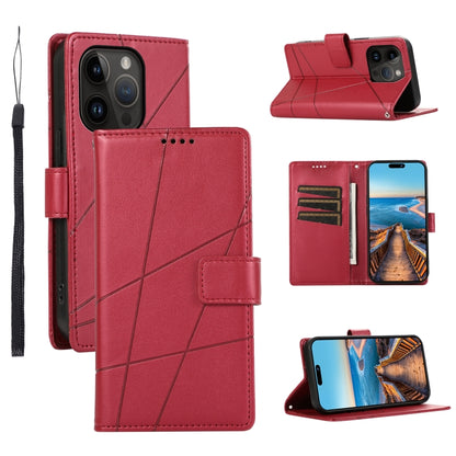 PU Genuine Leather Texture Embossed Line Phone Case