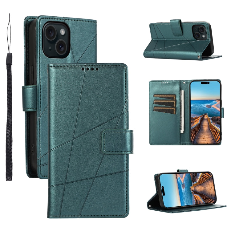 PU Genuine Leather Texture Embossed Line Phone Case