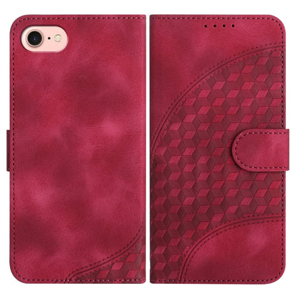 YX0060 Elephant Head Embossed Phone Leather Case with Lanyard
