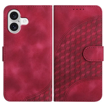 YX0060 Elephant Head Embossed Phone Leather Case with Lanyard
