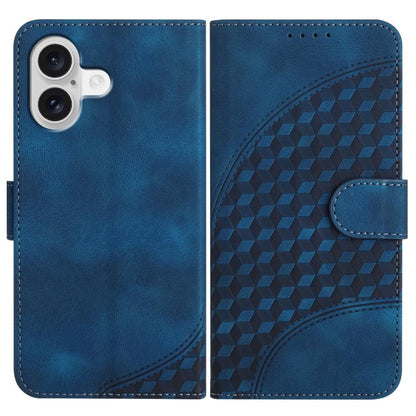 YX0060 Elephant Head Embossed Phone Leather Case with Lanyard
