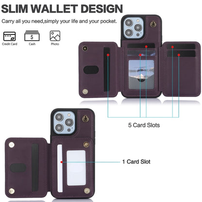 YM006 Skin Feel Zipper Card Bag Phone Case with Dual Lanyard, For iPhone 15 Plus, For iPhone 15, For iPhone 14 Plus, For iPhone 14, For iPhone 14 Pro, For iPhone 14 Pro Max