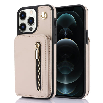 YM006 Skin Feel Zipper Card Bag Phone Case with Dual Lanyard, For iPhone SE 2022 / 2020 / 8 / 7, For iPhone 13 Pro Max, For iPhone 13 Pro, For iPhone 13, For iPhone 12 / 12 Pro, For iPhone 12 Pro Max