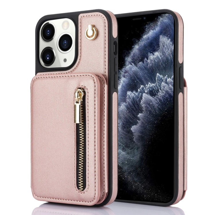 YM006 Skin Feel Zipper Card Bag Phone Case with Dual Lanyard, For iPhone 11 Pro Max, For iPhone 11, For iPhone 11 Pro, For iPhone X / XS, For iPhone XR, For iPhone XS Max