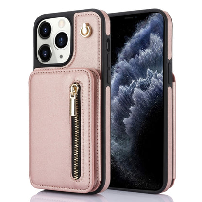 YM006 Skin Feel Zipper Card Bag Phone Case with Dual Lanyard, For iPhone 11 Pro Max, For iPhone 11, For iPhone 11 Pro, For iPhone X / XS, For iPhone XR, For iPhone XS Max