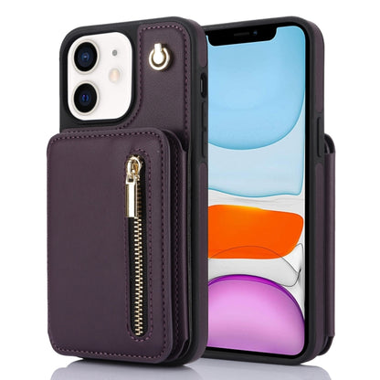 YM006 Skin Feel Zipper Card Bag Phone Case with Dual Lanyard, For iPhone 11 Pro Max, For iPhone 11, For iPhone 11 Pro, For iPhone X / XS, For iPhone XR, For iPhone XS Max