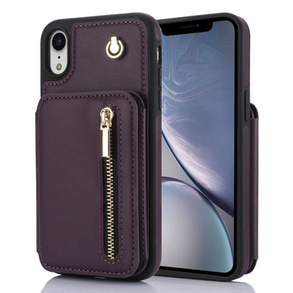YM006 Skin Feel Zipper Card Bag Phone Case with Dual Lanyard, For iPhone 11 Pro Max, For iPhone 11, For iPhone 11 Pro, For iPhone X / XS, For iPhone XR, For iPhone XS Max