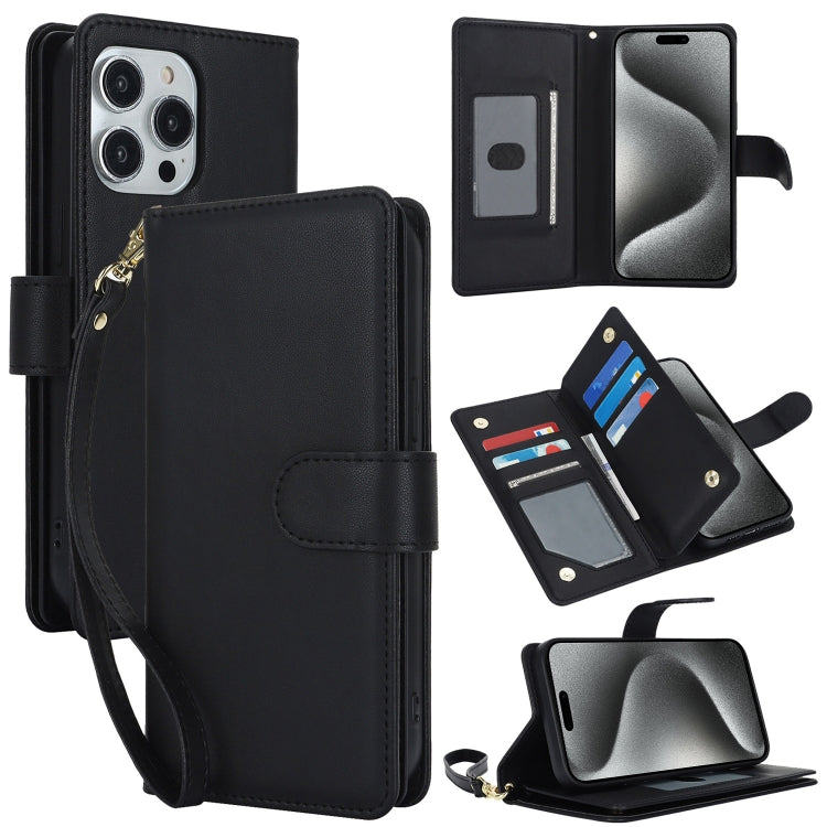 Multi-Card Wallet RFID Leather Phone Case, For iPhone 15 Pro, For iPhone 15 Plus, For iPhone 15, For iPhone 14 Plus, For iPhone 14, For iPhone 14 Pro