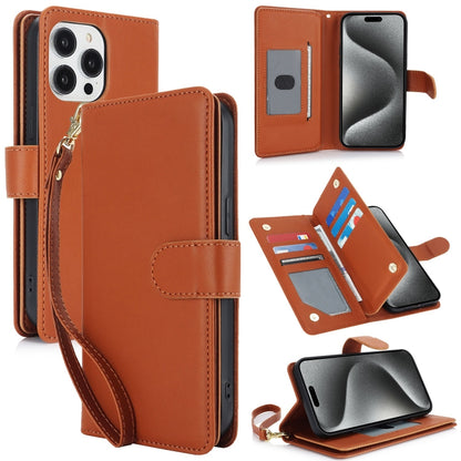 Multi-Card Wallet RFID Leather Phone Case, For iPhone 15 Pro, For iPhone 15 Plus, For iPhone 15, For iPhone 14 Plus, For iPhone 14, For iPhone 14 Pro