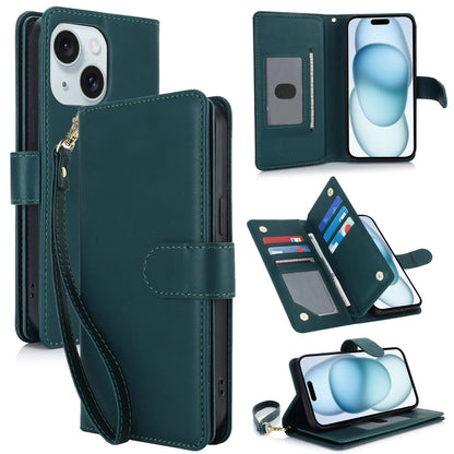 Multi-Card Wallet RFID Leather Phone Case, For iPhone 15 Pro, For iPhone 15 Plus, For iPhone 15, For iPhone 14 Plus, For iPhone 14, For iPhone 14 Pro
