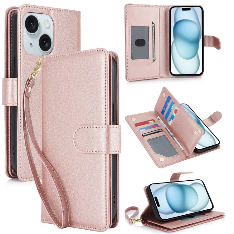 Multi-Card Wallet RFID Leather Phone Case, For iPhone 15 Pro, For iPhone 15 Plus, For iPhone 15, For iPhone 14 Plus, For iPhone 14, For iPhone 14 Pro
