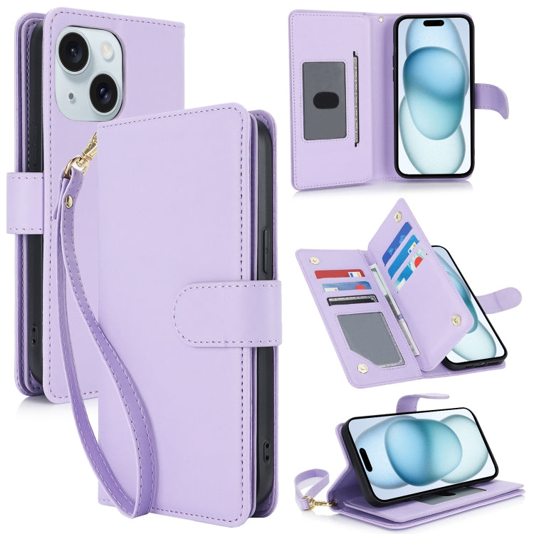 Multi-Card Wallet RFID Leather Phone Case, For iPhone 15 Pro, For iPhone 15 Plus, For iPhone 15, For iPhone 14 Plus, For iPhone 14, For iPhone 14 Pro
