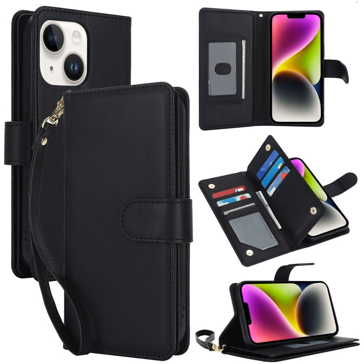 Multi-Card Wallet RFID Leather Phone Case, For iPhone 15 Pro, For iPhone 15 Plus, For iPhone 15, For iPhone 14 Plus, For iPhone 14, For iPhone 14 Pro