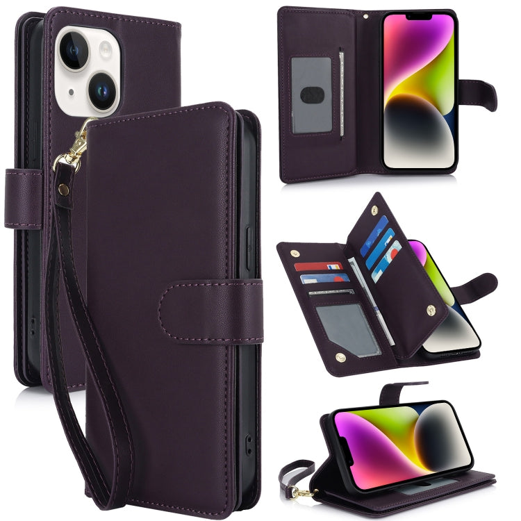Multi-Card Wallet RFID Leather Phone Case, For iPhone 15 Pro, For iPhone 15 Plus, For iPhone 15, For iPhone 14 Plus, For iPhone 14, For iPhone 14 Pro