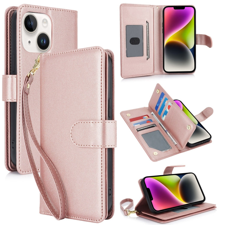 Multi-Card Wallet RFID Leather Phone Case, For iPhone 15 Pro, For iPhone 15 Plus, For iPhone 15, For iPhone 14 Plus, For iPhone 14, For iPhone 14 Pro