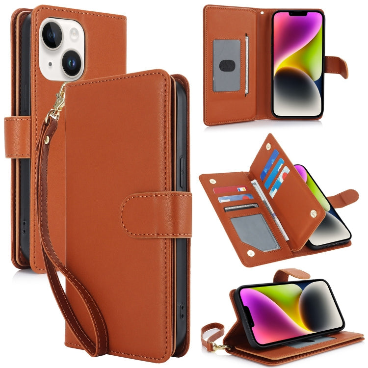 Multi-Card Wallet RFID Leather Phone Case, For iPhone 15 Pro, For iPhone 15 Plus, For iPhone 15, For iPhone 14 Plus, For iPhone 14, For iPhone 14 Pro