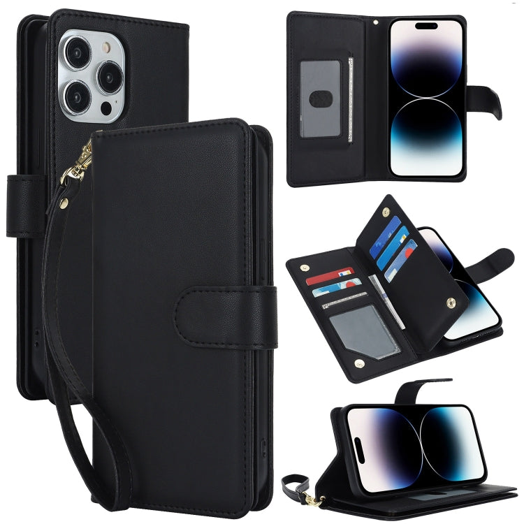 Multi-Card Wallet RFID Leather Phone Case, For iPhone 15 Pro, For iPhone 15 Plus, For iPhone 15, For iPhone 14 Plus, For iPhone 14, For iPhone 14 Pro