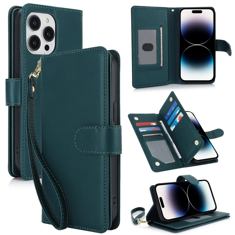 Multi-Card Wallet RFID Leather Phone Case, For iPhone 15 Pro, For iPhone 15 Plus, For iPhone 15, For iPhone 14 Plus, For iPhone 14, For iPhone 14 Pro