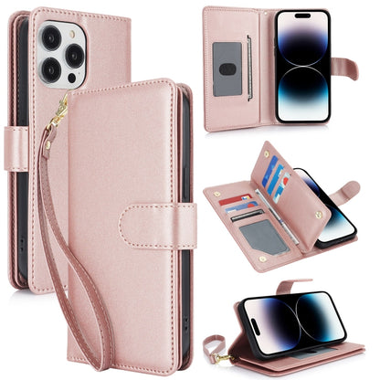 Multi-Card Wallet RFID Leather Phone Case, For iPhone 15 Pro, For iPhone 15 Plus, For iPhone 15, For iPhone 14 Plus, For iPhone 14, For iPhone 14 Pro