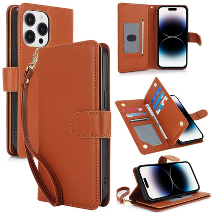 Multi-Card Wallet RFID Leather Phone Case, For iPhone 15 Pro, For iPhone 15 Plus, For iPhone 15, For iPhone 14 Plus, For iPhone 14, For iPhone 14 Pro