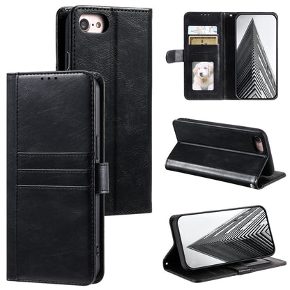 Simple 6-Card Wallet Leather Phone Case, For iPhone 15, For iPhone 14 Plus, For iPhone 14, For iPhone 14 Pro, For iPhone 14 Pro Max, For iPhone 7 / 8 / SE 2022