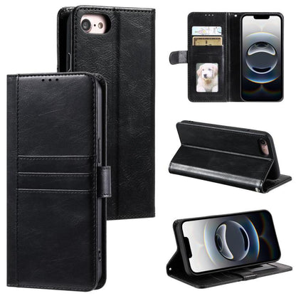 Simple 6-Card Wallet Leather Phone Case, For iPhone 16e, For iPhone 16 Pro Max, For iPhone 16 Pro, For iPhone 15 Pro Max, For iPhone 15 Pro, For iPhone 15 Plus