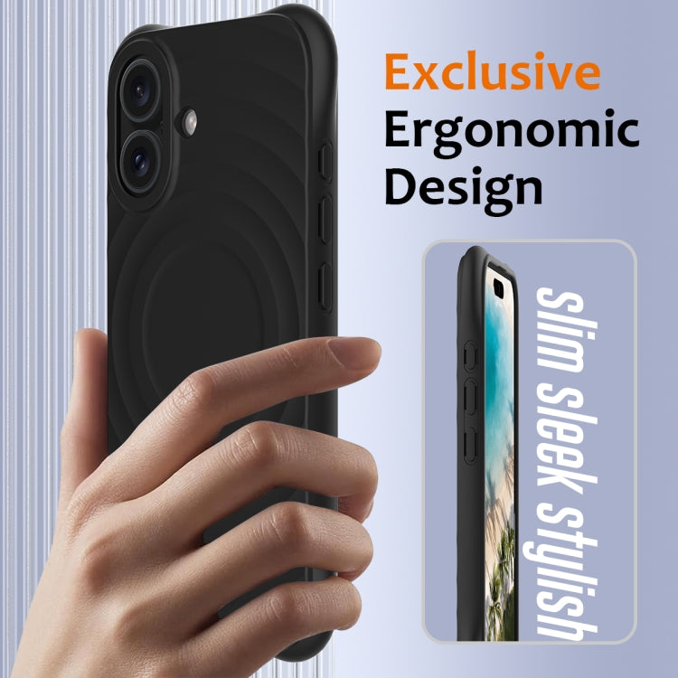 Wave Texture MagSafe Magnetic Liquid Silicone Phone Case