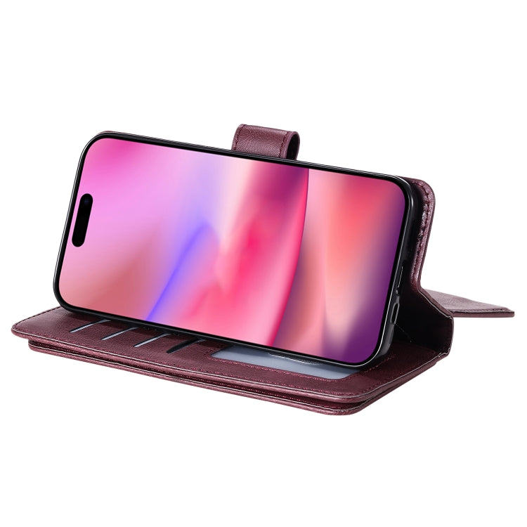 Multi-Function Wallet 10 Card Slots Leather Phone Case