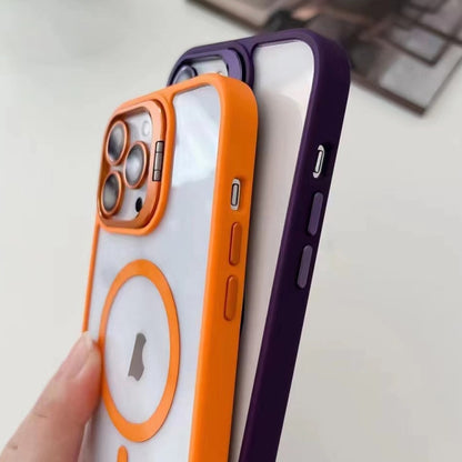 U1 Invisible Lens Holder Acrylic + TPU MagSafe Magnetic Phone Case, For iPhone 15 Pro Max, For iPhone 15 Pro, For iPhone 15 Plus, For iPhone 15
