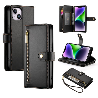 Nine Card-slot Zipper Wallet Bag Leather Phone Case