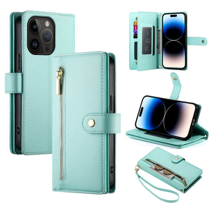 Nine Card-slot Zipper Wallet Bag Leather Phone Case