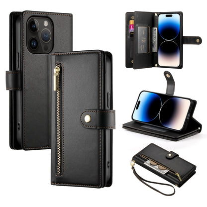 Nine Card-slot Zipper Wallet Bag Leather Phone Case