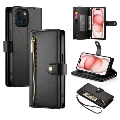 Nine Card-slot Zipper Wallet Bag Leather Phone Case