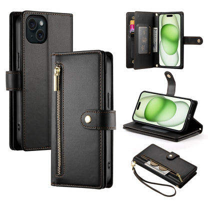 Nine Card-slot Zipper Wallet Bag Leather Phone Case