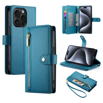 Nine Card-slot Zipper Wallet Bag Leather Phone Case
