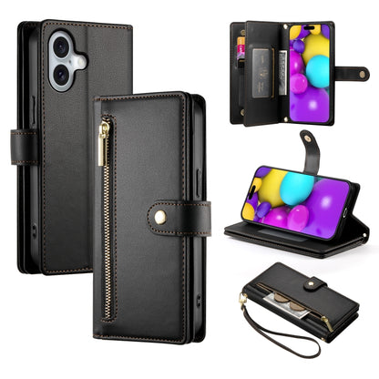 Nine Card-slot Zipper Wallet Bag Leather Phone Case