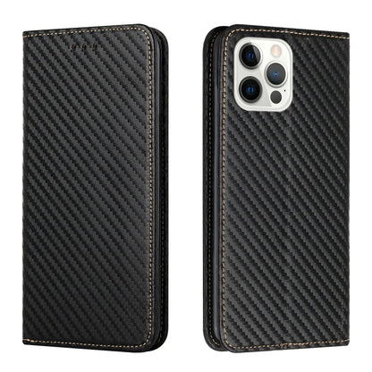 Carbon Fiber Texture Magnetic Flip Leather Phone Case, For iPhone 16e, For iPhone 16 Pro Max, For iPhone 16 Pro, For iPhone 16 Plus, For iPhone 16
